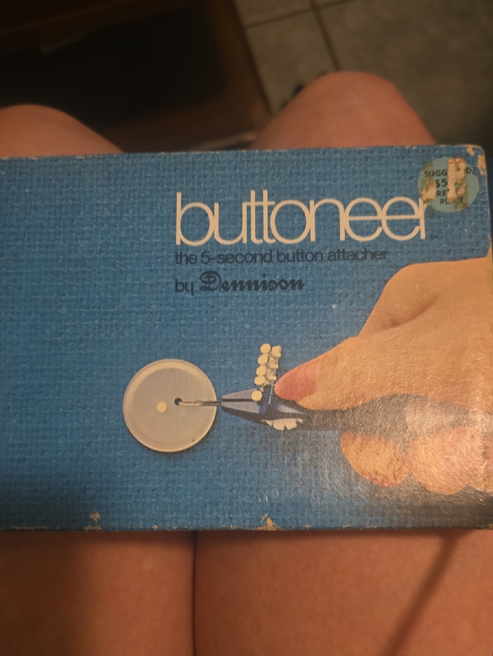 Buttoneer 6-Second Button Attacher - Blue